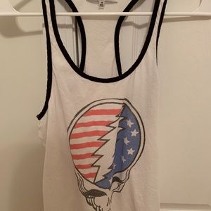 white Grateful Dead tank